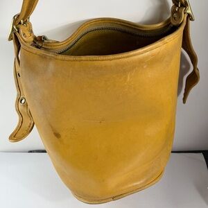 Coach Mustard Yellow Leather Shoulder Bag